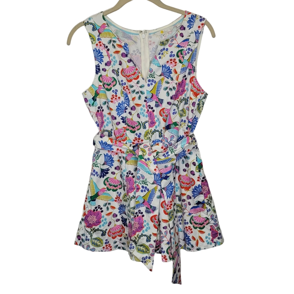 Boden Sleeveless Fit Flare Jade Mini Dress 4P Length Altered 29"